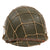 Original U.S. WWII Schlueter Rear-Seam Swivel-Bale M1 Helmet with Firestone Liner and Period Helmet Net