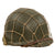 Original U.S. WWII Schlueter Rear-Seam Swivel-Bale M1 Helmet with Firestone Liner and Period Helmet Net