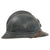 Original French WWI Issue Model 1915 Infantry Adrian Helmet in Horizon Blue with Scarce 1st Pattern Liner & Chinstrap - Rare Large Size