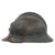 Original French WWI Issue Model 1915 Infantry Adrian Helmet in Horizon Blue with Scarce 1st Pattern Liner & Chinstrap - Rare Large Size