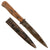 Original German WWII Wood Handle Nahkampfmesser Trench Fighting Knife with Steel Boot Scabbard