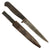 Original German WWI “1914 FELDZUG 1915” Stamped Trench Fighting Knife with Ribbed Grips & Original Rolled Steel Scabbard