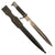 Original German WWII Heer Army Single Etched Long 98k Dress Bayonet with Scabbard and Black Leather Frog Original Items