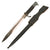 Original German WWII Heer Army Single Etched Long 98k Dress Bayonet with Scabbard and Black Leather Frog Original Items