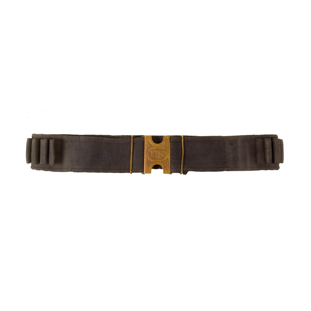 Original U.S. Indian Wars Era M1881 .45-70 Rifle Ammunition Belt with Early Cast Buckle & Stenciled Unit Marking