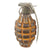 Original U.S. WWII Inert MkII Yellow Early “Fat Bottom” Variant Body High Explosive Pineapple Grenade with Loose M10A3 Fuze