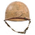 Original U.S. WWII Complete M1 McCord Swivel Bale Front Seam Helmet with Period Sand Camouflage & International Molded Plastics Liner