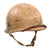Original U.S. WWII Complete M1 McCord Swivel Bale Front Seam Helmet with Period Sand Camouflage & International Molded Plastics Liner