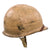 Original U.S. WWII Complete M1 McCord Swivel Bale Front Seam Helmet with Period Sand Camouflage & International Molded Plastics Liner