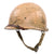 Original U.S. WWII Complete M1 McCord Swivel Bale Front Seam Helmet with Period Sand Camouflage & International Molded Plastics Liner