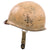 Original U.S. WWII Complete M1 McCord Swivel Bale Front Seam Helmet with Period Sand Camouflage & International Molded Plastics Liner