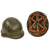Original U.S. Korean War WWII Rear Seam M1-C Airborne Paratrooper Helmet Reissued in 1950s with 82nd Airborne Division Decal & Rigger-Modified MSA Jump Liner Original Items