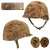 Original U.S. Korean War USMC Rear Seam Swivel Bale M1 Helmet with MSA Liner & Torn Blue Anchor USMC Cover With Stenciled Eagle, Globe and Anchor