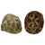 Original U.S. WWII USMC Front Seam Swivel Bale M1 Helmet with Westinghouse Liner and 2nd Pattern USMC Camouflage “Frogskin” Cover with Hand-Painted EGA Original Items