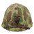 Original U.S. WWII USMC Front Seam Swivel Bale M1 Helmet with Westinghouse Liner and 2nd Pattern USMC Camouflage “Frogskin” Cover with Hand-Painted EGA Original Items