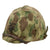 Original U.S. WWII USMC Front Seam Swivel Bale M1 Helmet with Westinghouse Liner and 2nd Pattern USMC Camouflage “Frogskin” Cover with Hand-Painted EGA Original Items
