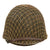 Original U.S. WWII M1 Schlueter Front Seam Swivel Bale Helmet with Helmet Net and Westinghouse Liner Original Items