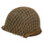 Original U.S. WWII M1 Schlueter Front Seam Swivel Bale Helmet with Helmet Net and Westinghouse Liner Original Items