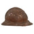 Original Belgian WWI Issue French Model 1915 Adrian Helmet with Lion Head Badge and Chinstrap - Reproduction Liner
