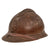 Original Belgian WWI Issue French Model 1915 Adrian Helmet with Lion Head Badge and Chinstrap - Reproduction Liner