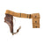 Original U.S. WWI M1917 Holster for 1911 .45 Revolver with M-1910 Pistol Belt & WWI Half Moon Clip .45 Cal 3 Pocket Pouch - Dated 1918