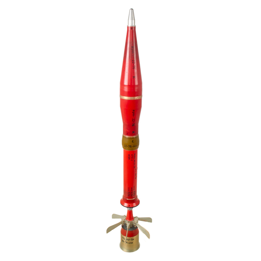 Original Cold War Era Czech Inert SPG-9 Recoilless Anti-Tank Gun Training Rocket - Dated 1976