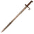 Original Italian M1871 Vetterli Rifle Long Spring Sword Bayonet with Cut-Out Muzzle Ring - Unshortened