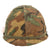 Original U.S. Vietnam War USMC M1 Helmet with Incountry-Made ERDL Cover Made from Ripstop Fatigues with Marine Boonie Hat & Accessories