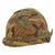 Original U.S. Vietnam War USMC M1 Helmet with Incountry-Made ERDL Cover Made from Ripstop Fatigues with Marine Boonie Hat & Accessories