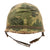 Original U.S. Vietnam War M1 Helmet with Mitchell Pattern Camouflage Cover, Liner and Helmet Band - Complete