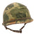 Original U.S. Vietnam War M1 Helmet with Mitchell Pattern Camouflage Cover, Liner and Helmet Band - Complete