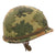 Original U.S. Vietnam War M1 Helmet with Mitchell Pattern Camouflage Cover, Liner and Helmet Band - Complete
