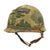 Original U.S. Vietnam War M1 Helmet with Mitchell Pattern Camouflage Cover, Liner and Helmet Band - Complete
