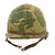 Original U.S. Vietnam War M1 Helmet with Mitchell Pattern Camouflage Cover, Liner and Helmet Band - Complete