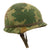 Original U.S. Vietnam War M1 Helmet with Mitchell Pattern Camouflage Cover, Liner and Helmet Band - Complete Original Items
