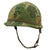 Original U.S. Vietnam War M1 Helmet with Mitchell Pattern Camouflage Cover, Liner and Helmet Band - Complete Original Items