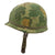 Original U.S. Vietnam War M1 Helmet with Mitchell Pattern Camouflage Cover, Liner and Helmet Band - Complete Original Items