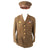Original U.S. WWII CBI AAF Technical Sergeant Uniform Group with Indian-Made Wings, Visor Cap, and Binder of Research with Photo of Soldier in this Uniform - Eugene E. Kowalski