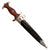 Original German WWII NSKK Dagger by F. W. Höller of Solingen with "Tigered" Grip, Excellent Blade, and Scabbard, RZM M7/33