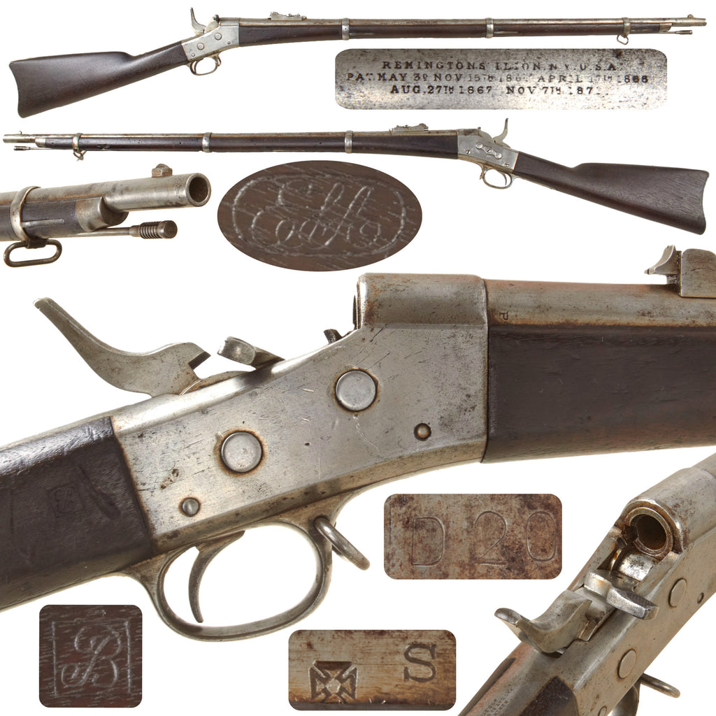 Original U.S. Remington Arms Co. New York Militia Contract M1871 Rolling Block Rifle in .50-70 with Excellent Bore and ESA Cartouche