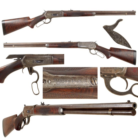 Original U.S. Winchester Deluxe Model 1886 .40-82 Repeating Rifle with 26" Octagonal Barrel Made in 1888 - Serial 19487 Original Items