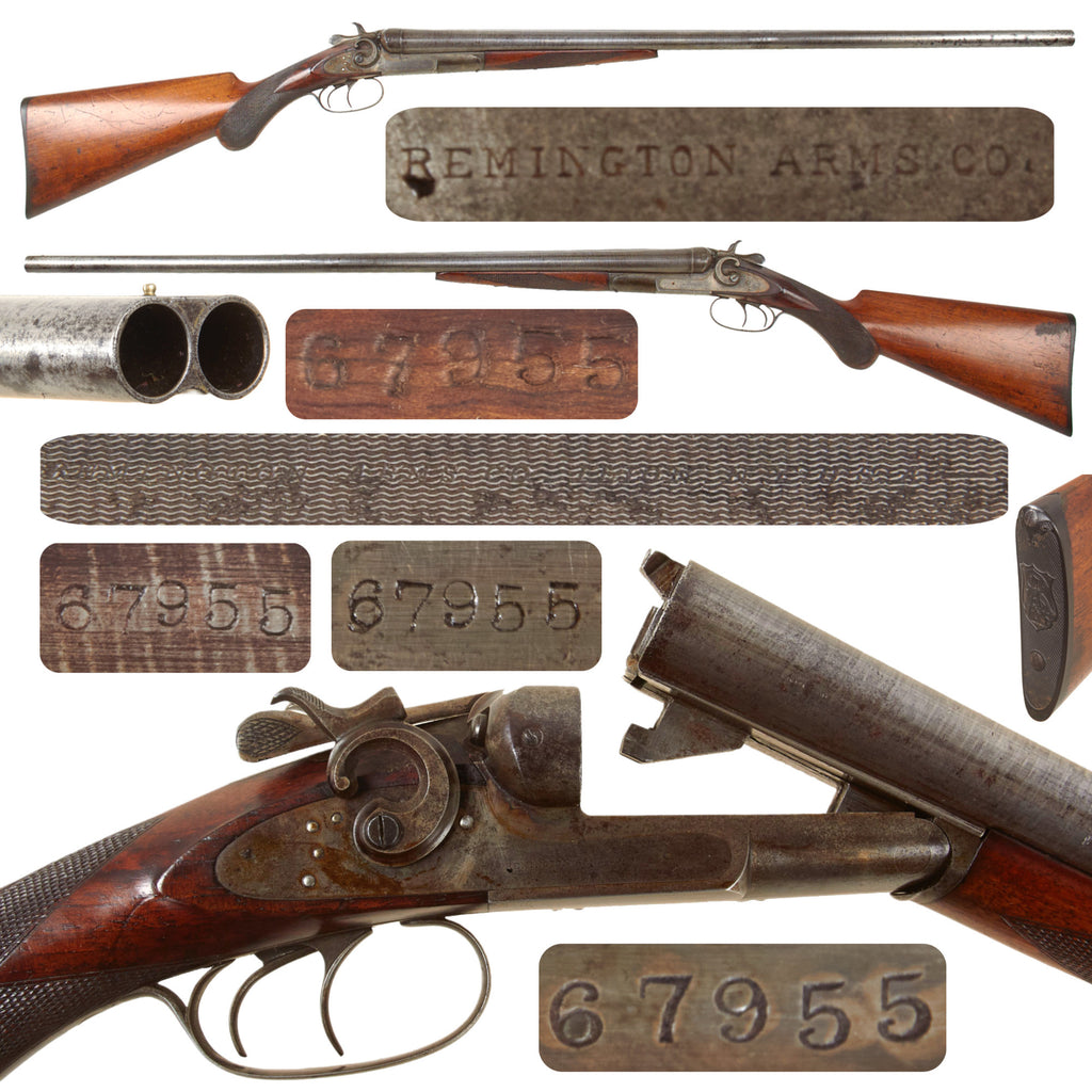 Original U.S. Remington Model 1889 Grade 2 Double Barrel 12 Gauge Shotgun Serial 67955 - Circa 1895 - 1896 Original Items