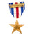 Original U.S. WWII Silver Star Medal With Ruptured Duck Buttonhole Pin & Correct Presentation Case Original Items
