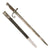 Original Japanese Pre-WWI Late 19th Century Type 18 Murata Rifle Bayonet with Leather Scabbard Original Items