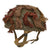 Original British WWII HSAT MKII Paratrooper Helmet Restored with Reproduction Liner, Chinstrap, and Net with Scrim