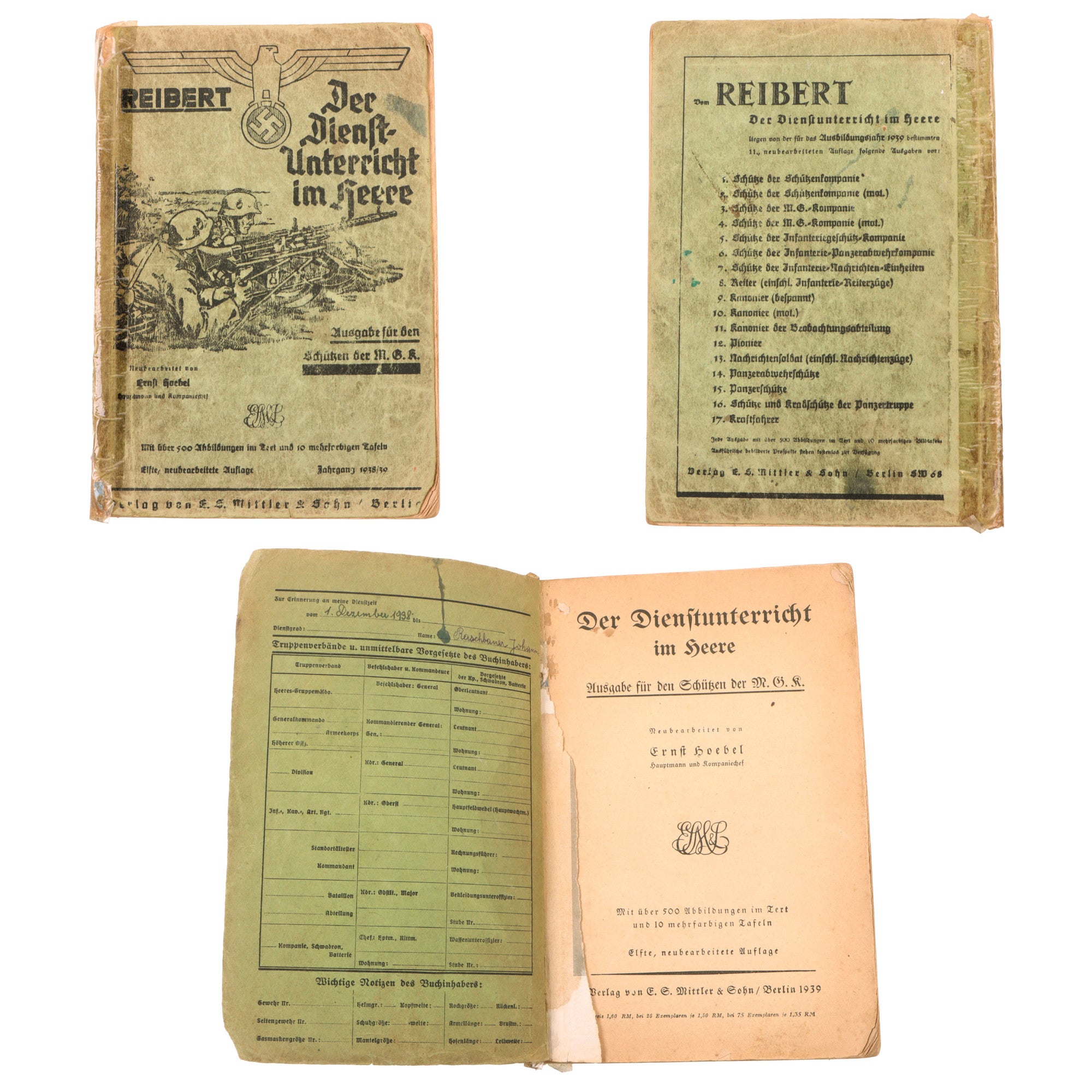 Original German Pre WWII Heer Army Military Training Manual for