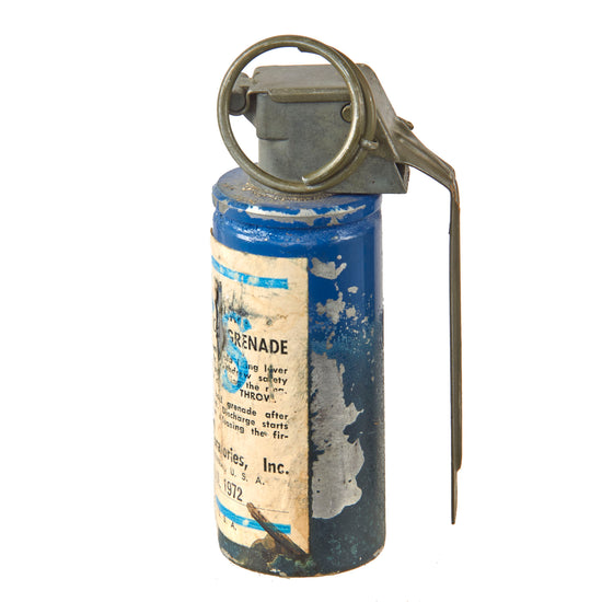Original U.S. Vietnam War Inert Federal Labs Tear Gas CS Grenade - Dated July 1972