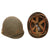 Original U.S. WWII McCord M1 Front Seam Fixed Bale Helmet with Westinghouse Liner & Period-Applied Stiff Helmet Net Original Items