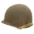 Original U.S. WWII McCord M1 Front Seam Fixed Bale Helmet with Westinghouse Liner & Period-Applied Stiff Helmet Net Original Items