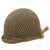 Original U.S. WWII McCord M1 Front Seam Fixed Bale Helmet with Westinghouse Liner & Period-Applied Stiff Helmet Net Original Items